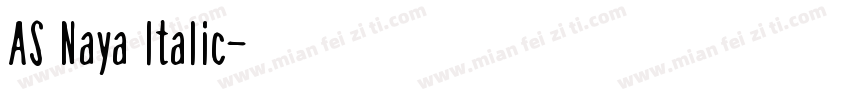 AS Naya Italic字体转换